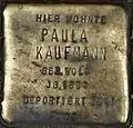 Stolperstein für Paula Kaufmann (Brüsseler Straße 4)
