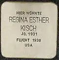 Stolperstein für Regina Esther Kisch (Kaesenstraße 19)