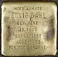 Stolperstein für Hedwig Dahl (Ubierring 12)