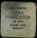 Stolperstein für Maria Frankenstein (Kaiser-Wilhelm-Ring 24)