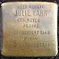 Stolperstein für Julie Kahn (Gleueler Straße 167)
