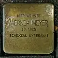Stolperstein für Werner Meyer (Sülzgürtel 30)