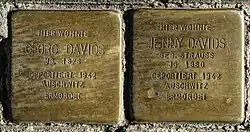 Stolpersteine für Georg und Jenny Davids