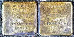 Stolpersteine für Abraham und Lia Rosenbaum