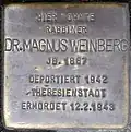 Stolperstein für Dr. Magnus Weinberg (Wirsbergstraße 16, Würzburg)