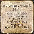 Stolperstein für Else Königshöfer (Dasselstraße 77)