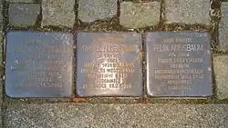 Stolpersteine von Philipp, Rahel und Felix Nussbaum in Osnabrück