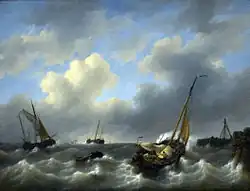 Storm on the Zuiderzee off Medemblik. Öl auf Leinwand (1840). Haarlem, Teylers Museum.