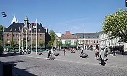 Stortorget mit dem Rathaus rechter Hand