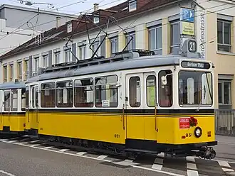 Letzter betriebsbereiter Gartenschauwagen Nr. 851