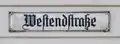 Straßenschild Westendstraße