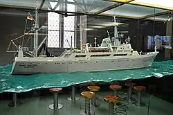 Modell des Schiffs Ernst Haeckel im Meeresmuseum Stralsund