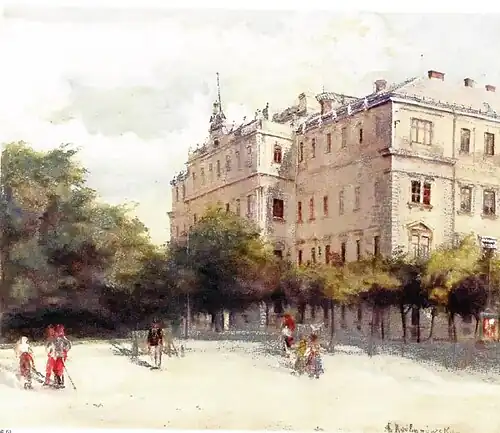 Straßenszene Łódź (1890)