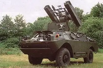 Startfahrzeug 9P31 des Fla-Raketenkomplexes 9K31 Strela 1