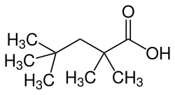 Strukturformel von 2,2,4,4-Tetramethylpentansäure