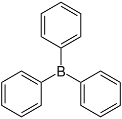 Strukturformel von Triphenylboran