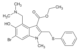 Strukturformel von Umifenovir