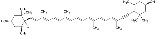 Strukturformel von Diadinoxanthin