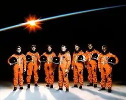 v.&nbsp;l.&nbsp;n.&nbsp;r. Charles Veach, Gregory Harbaugh, Donald McMonagle, Michael Coats, Blaine Hammond, Richard Hieb, Guion Bluford