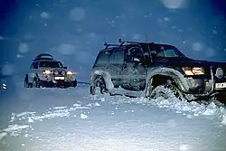 Auf der Lyngdalsheiði zwischen Þingvellir und Laugarvatn im Winter