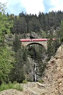 Der Stuglbach vor der Einmündung in die Albula