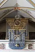 Orgelprospekt mit Rückpositiv
