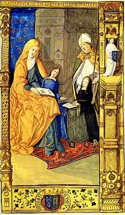 Claude mit Schutzheiligen