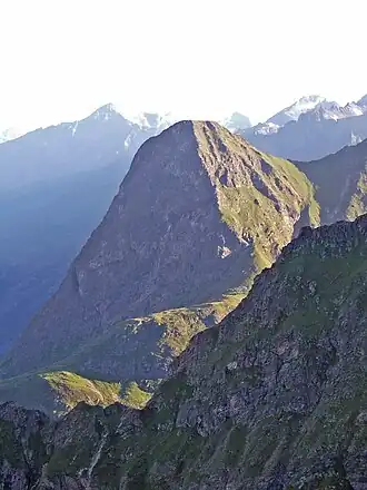 Sturpen von Süden, vom Westgrat der Hohen Geige