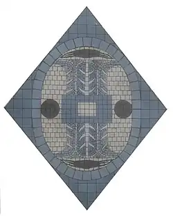 Zentrales Schmuckmotiv der Mosaikfelder.