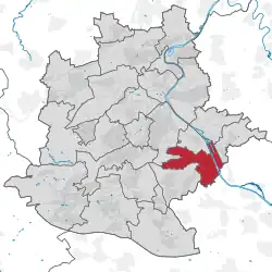 Lage des Stadtbezirks Hedelfingen
