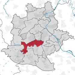 Lage des Stadtbezirks Stuttgart-Süd