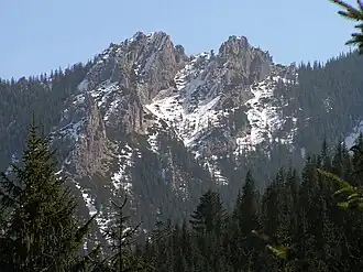 Blick vom Tal Dolina Strążyska