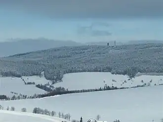 Gipfel Breiter Stein im Winter