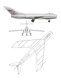 Farbiger Dreiseitenriss