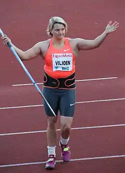 Sunette Viljoen Rang sieben mit 56,78&nbsp;m