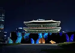 Medienfassada für Sungnyemun in Seoul, Korea von Jinran Kim und Baruch Gottlieb (KIMGO), 2020