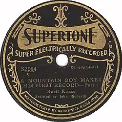 Buell Kazee – A Mountain Boy Makes His First Record, 1929