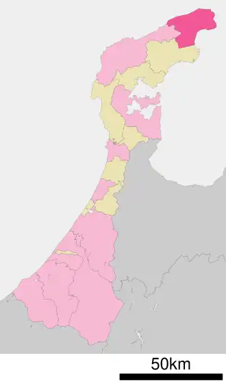 Lage Suzus in der Präfektur