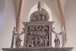 Georgslegende, Erzengel Michael, heilige Katharina und heilige Barbara