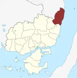 Lage des Hesselager Sogn in der Svendborg Kommune