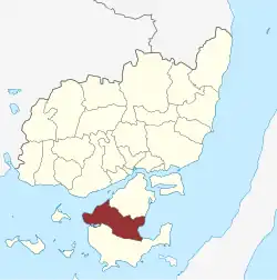 Lage des Landet Sogn in der Svendborg Kommune