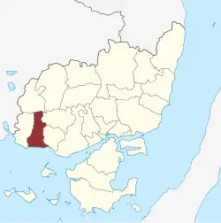 Lage des Vester Skerninge Sogn in der Svendborg Kommune