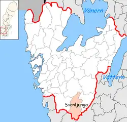Lage der Gemeinde Svenljunga
