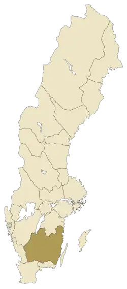 Lage von Småland in Schweden