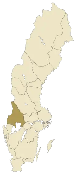 Lage von Värmland in Schweden