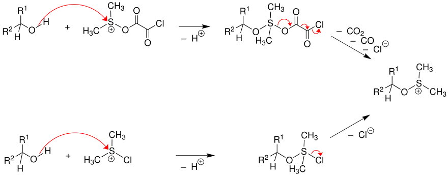 Mechanismus der Swern-Oxidation