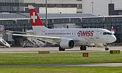 Bombardier CS100 der Swiss