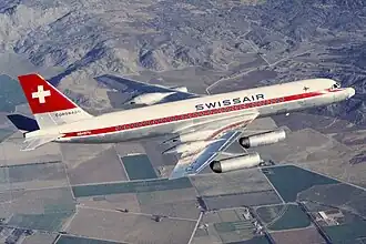 Convair CV 990 der Swissair am 13. März 1964