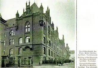 Geschäftsgebäude des Rheinisch-Westfälischen Kohlen-Syndikats, um 1900