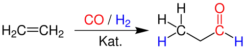 Herstellung von Propanal durch Hydroformylierung von Ethen